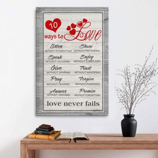 10 Ways To Love Bible Verse Canvas Print