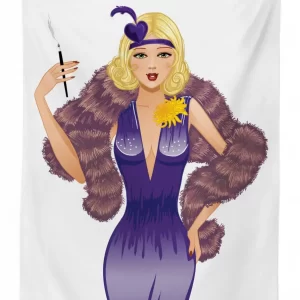 1930s style blondie 3d printed tablecloth table decor 2478