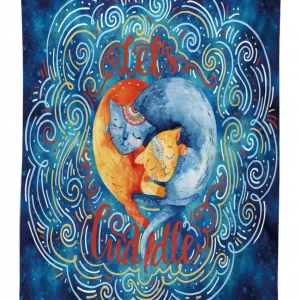 2 cats hugging dreamy 3d printed tablecloth table decor 2879