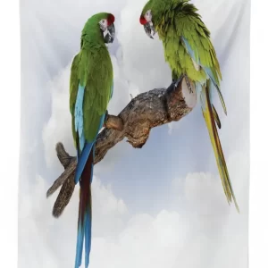 2 parrot macaw bird 3d printed tablecloth table decor 6519