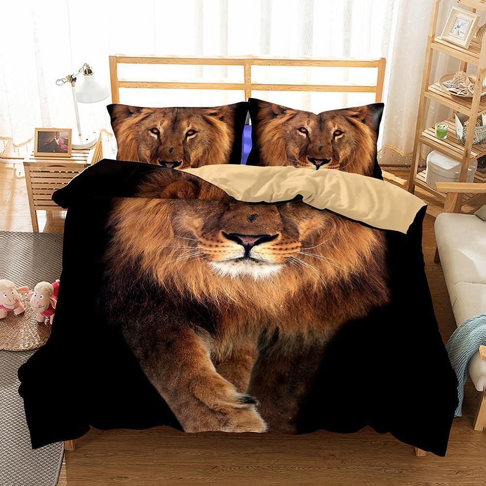 3D Animal Lion BPrinted Bedding Set Bedroom Decor 3d animal lion bprinted bedding set bedroom decor 3530