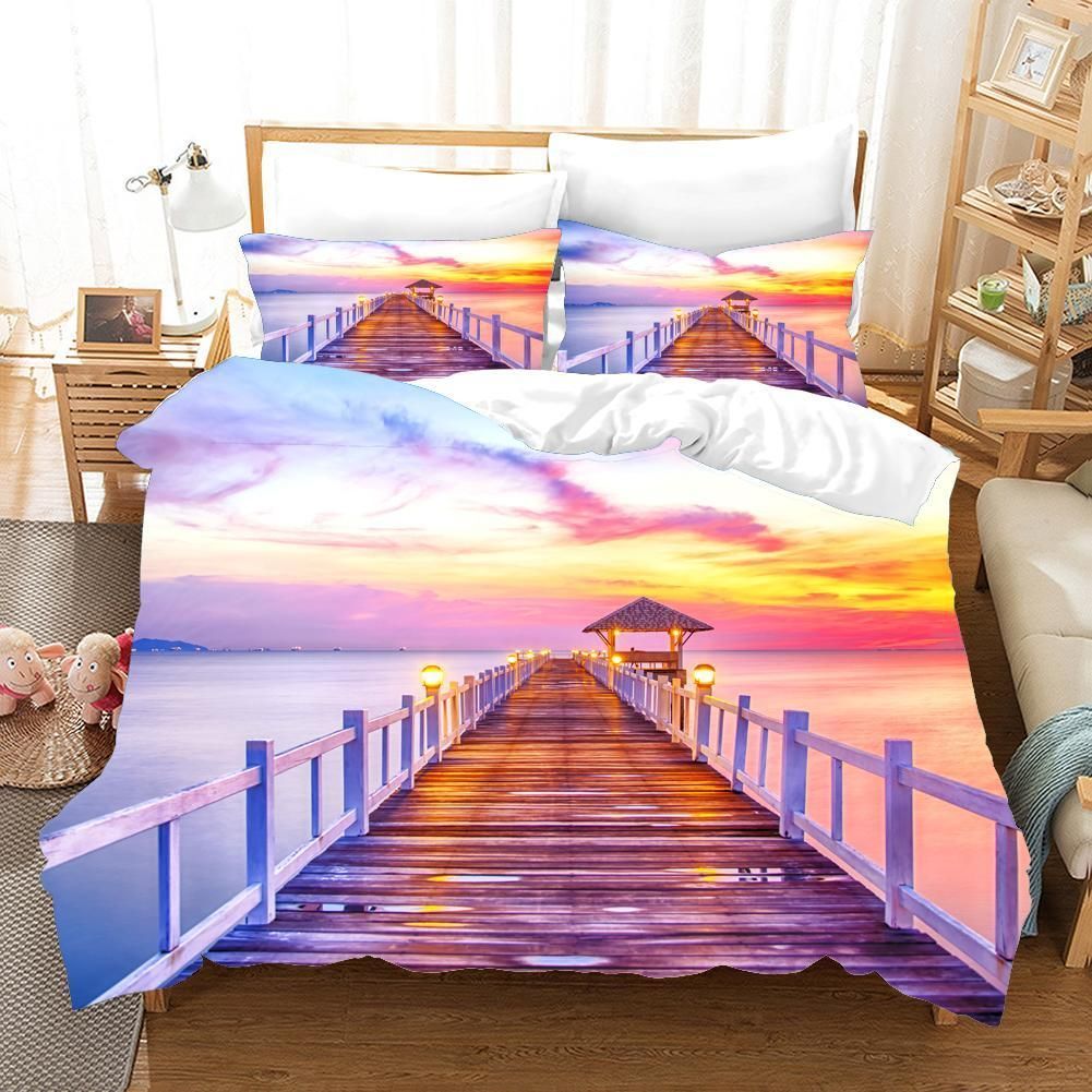 3d beautiful sky seaside trestl bedding set bedroom decor 4464