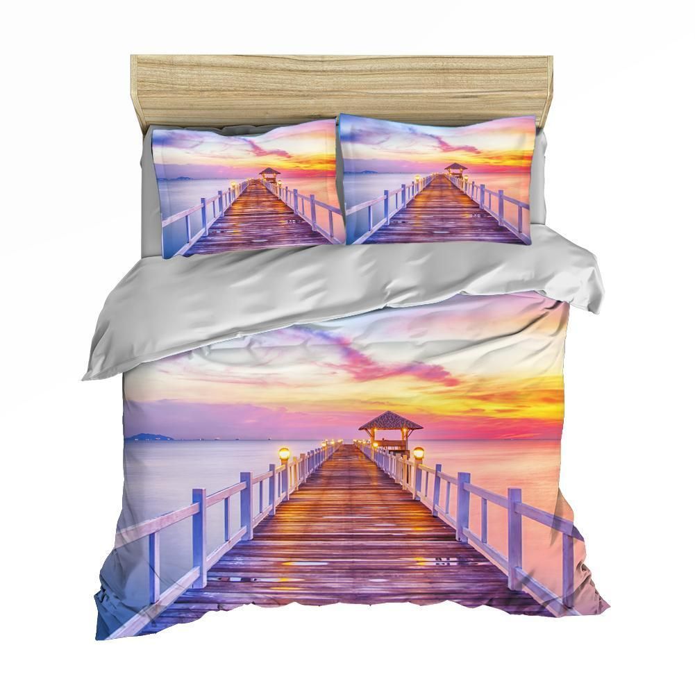 3d beautiful sky seaside trestl bedding set bedroom decor 6391