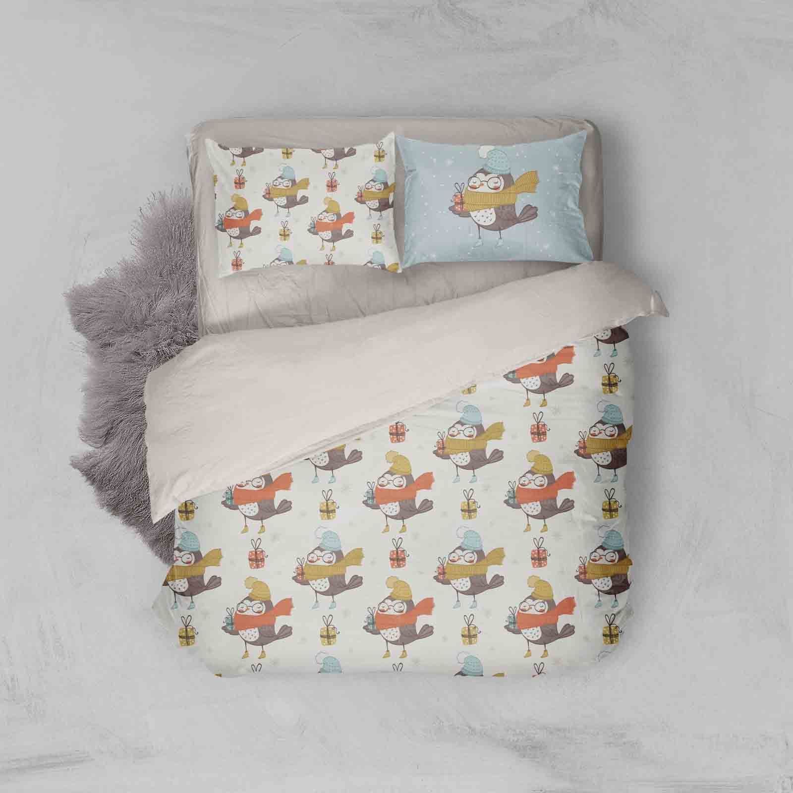 3D Bird Winter Gift Bedding Set Bedroom Decor 3d bird winter gift bedding set bedroom decor 5678