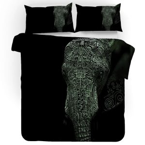 3d black animal elephant bedding set bedroom decor 7451