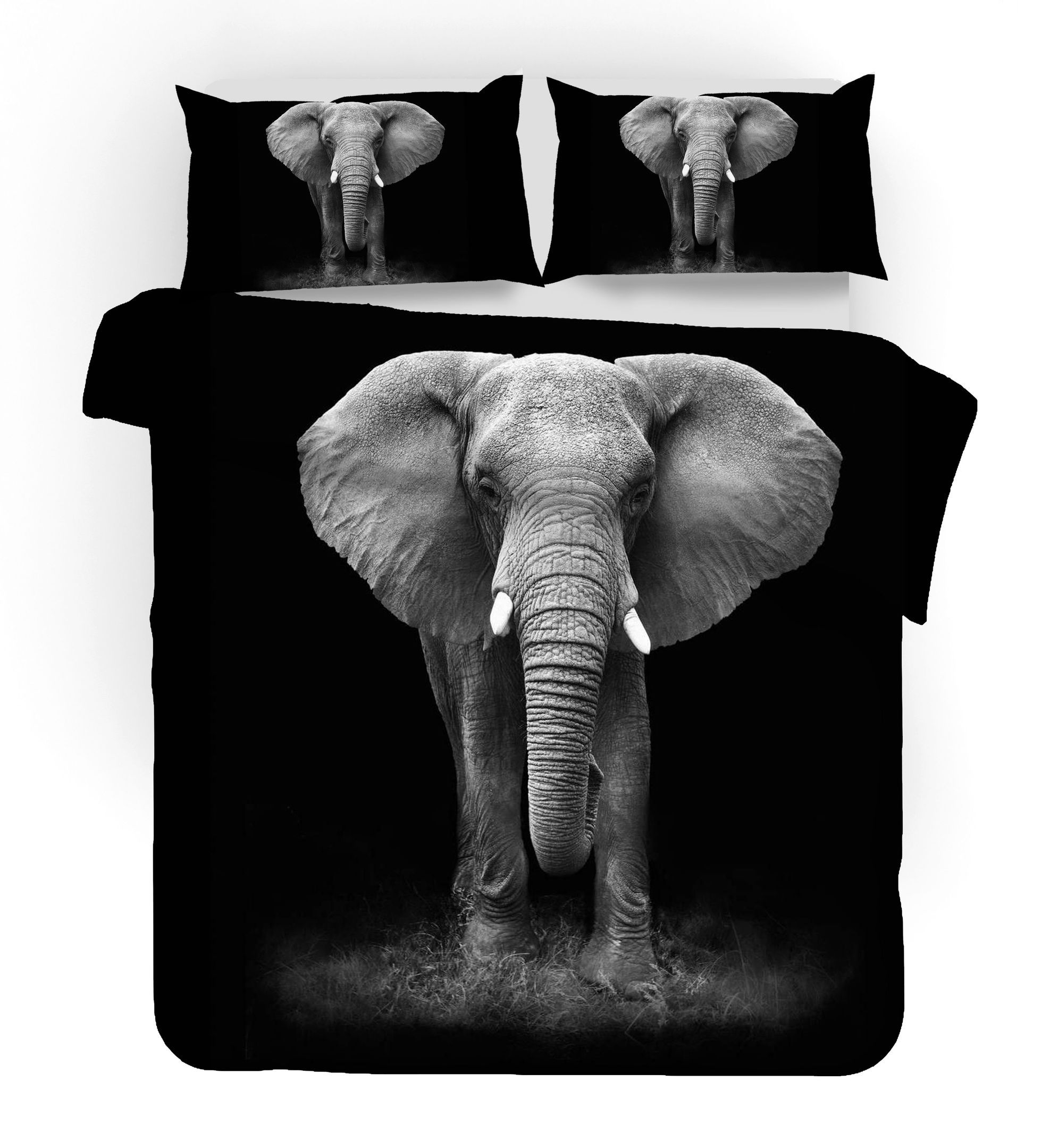 3d black elephant bedding set bedroom decor 1527