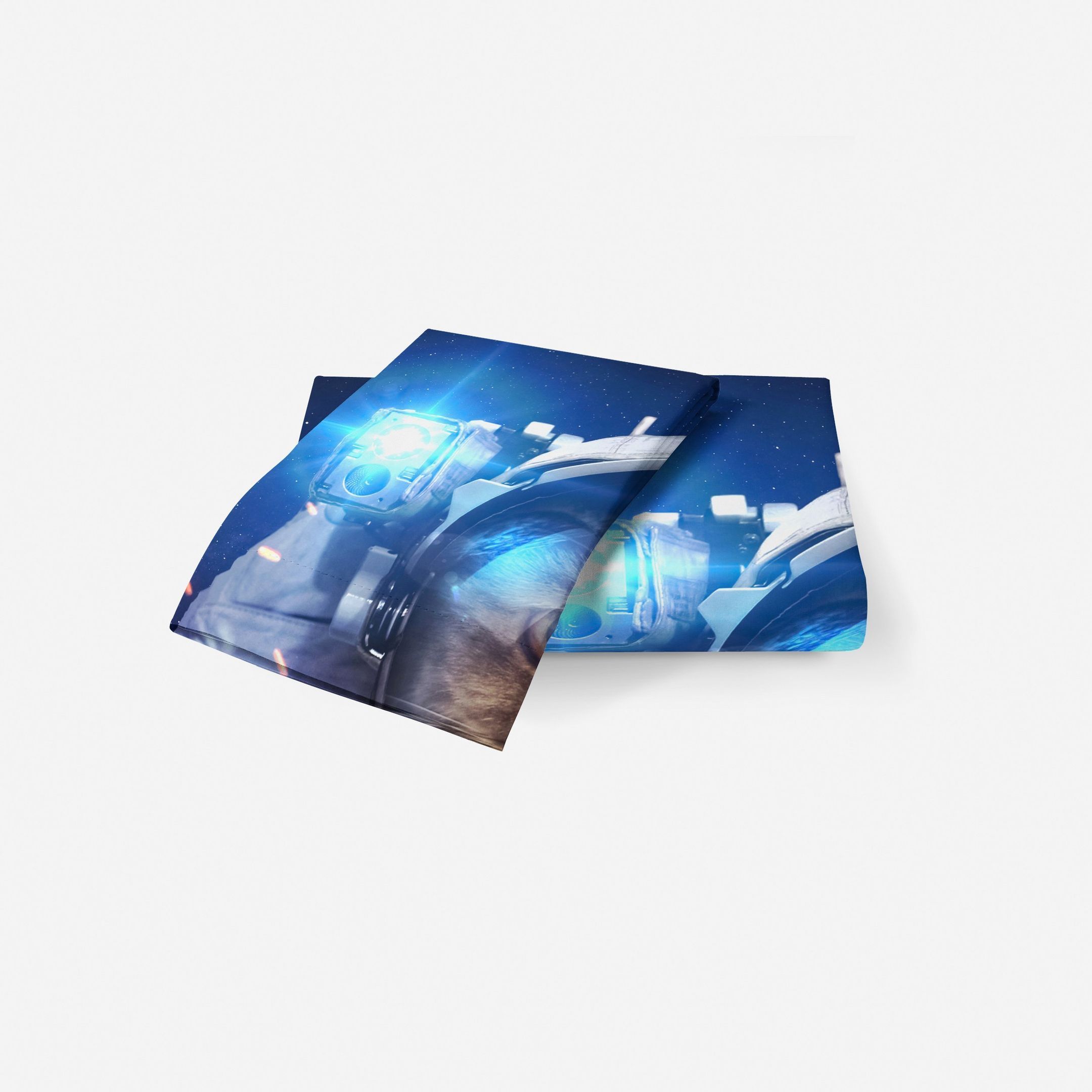 3d blue astronaut cat kitty bedding set bedroom decor 8740