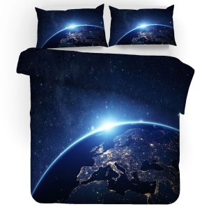 3D Blue Earth Light Bedding Set Bedroom Decor 2 3d blue earth light bedding set bedroom decor 7983
