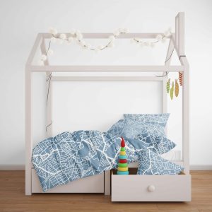 3d blue map bedding set bedroom decor 2321 scaled
