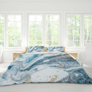 3d blue marble texture bedding set bedroom decor 4376