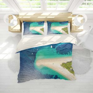 3d blue sea beach bedding set bedroom decor 3168