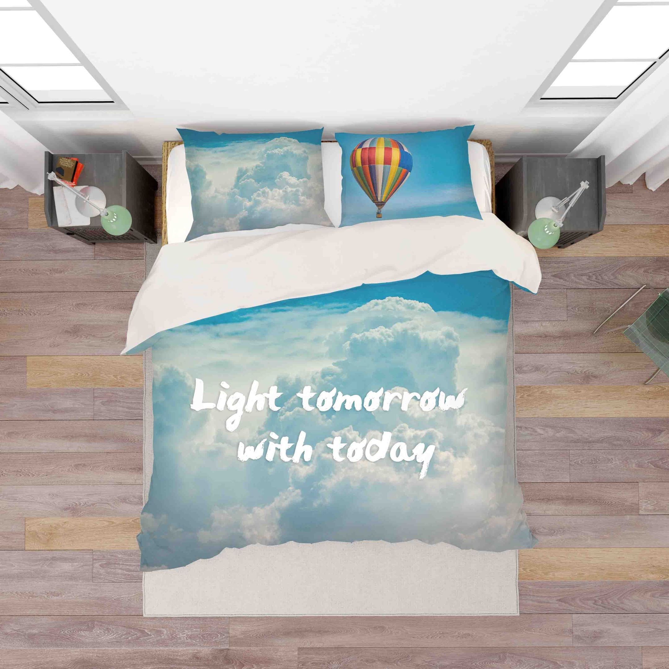 3D Blue Sky Balloon Bedding Set Bedroom Decor 3d blue sky balloon bedding set bedroom decor 2246