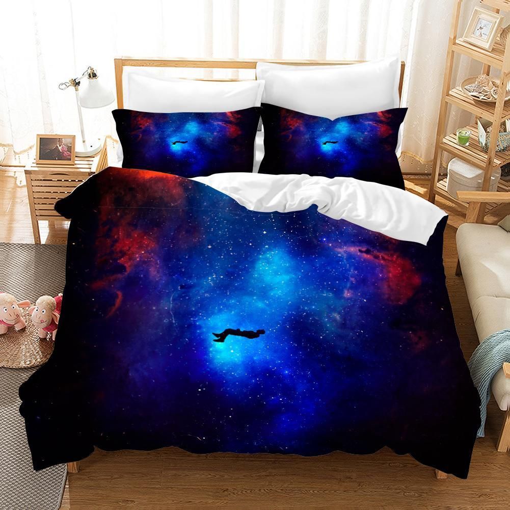 3D Blue Starry Sky Universe Bedding Set Bedroom Decor 3d blue starry sky universe bedding set bedroom decor 3064