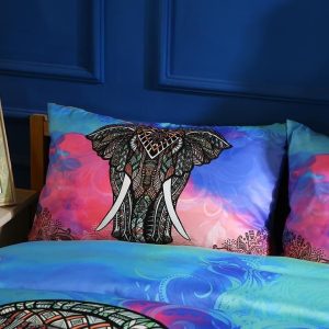 3d bohemian color elephant bedding set bedroom decor 7241