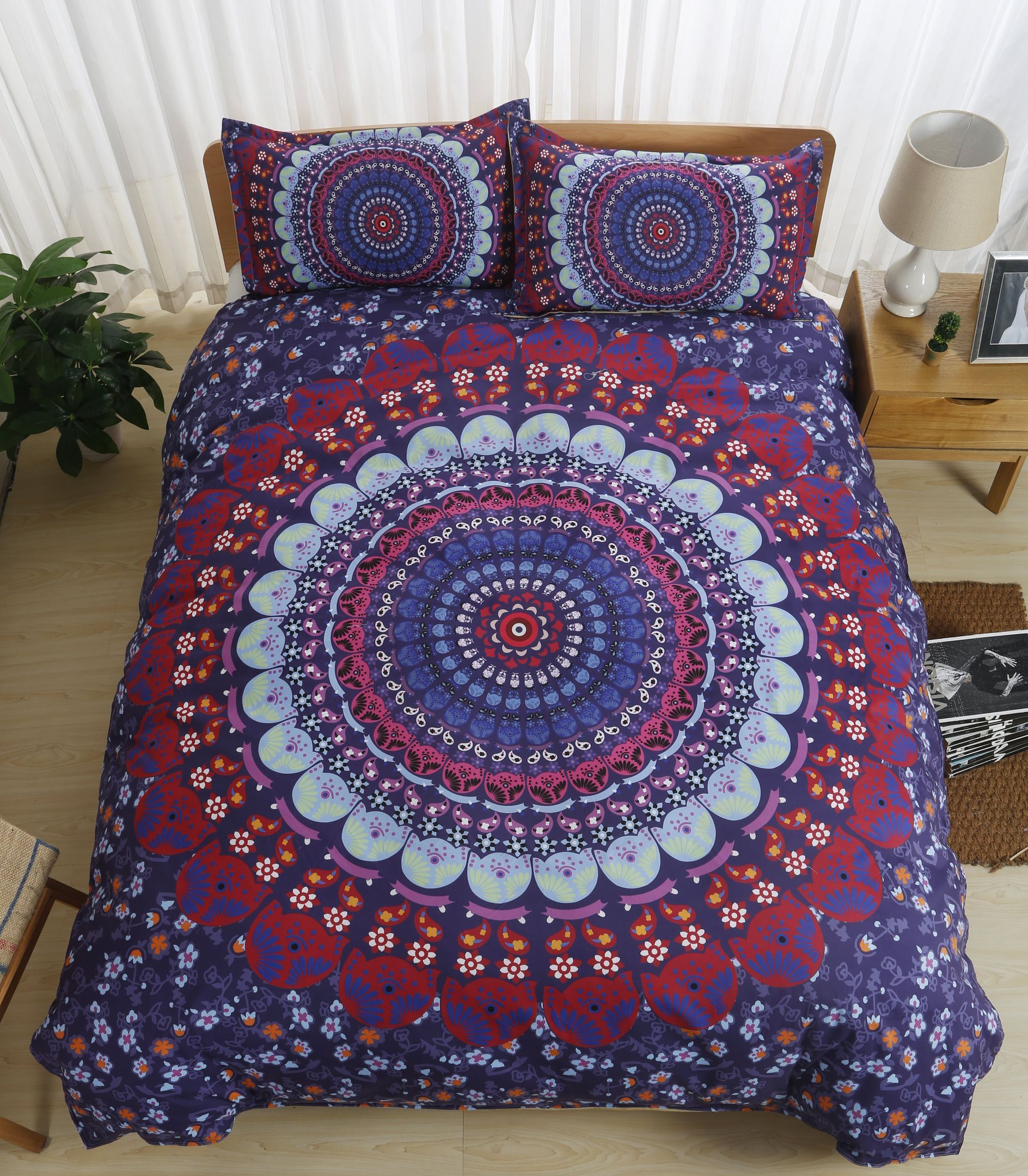 3D Bohemian Purple Bedding Set Bedroom Decor 3d bohemian purple bedding set bedroom decor 8701