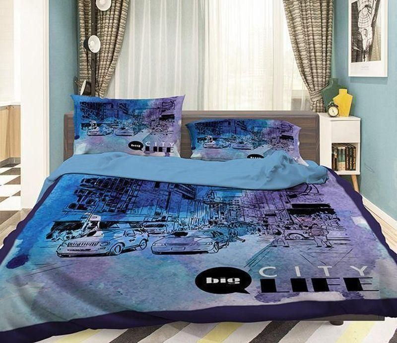 3d bridge car city life bedding set bedroom decor 8269