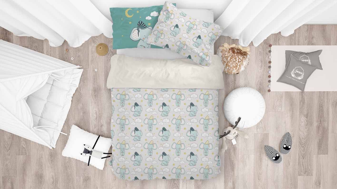 3d cartoon elephant bedding set bedroom decor 1802