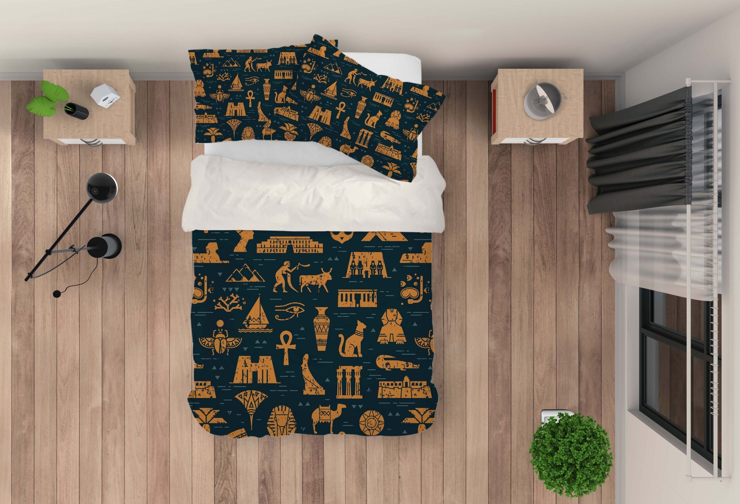 3d cartoon totem green bedding set bedroom decor 4974 scaled