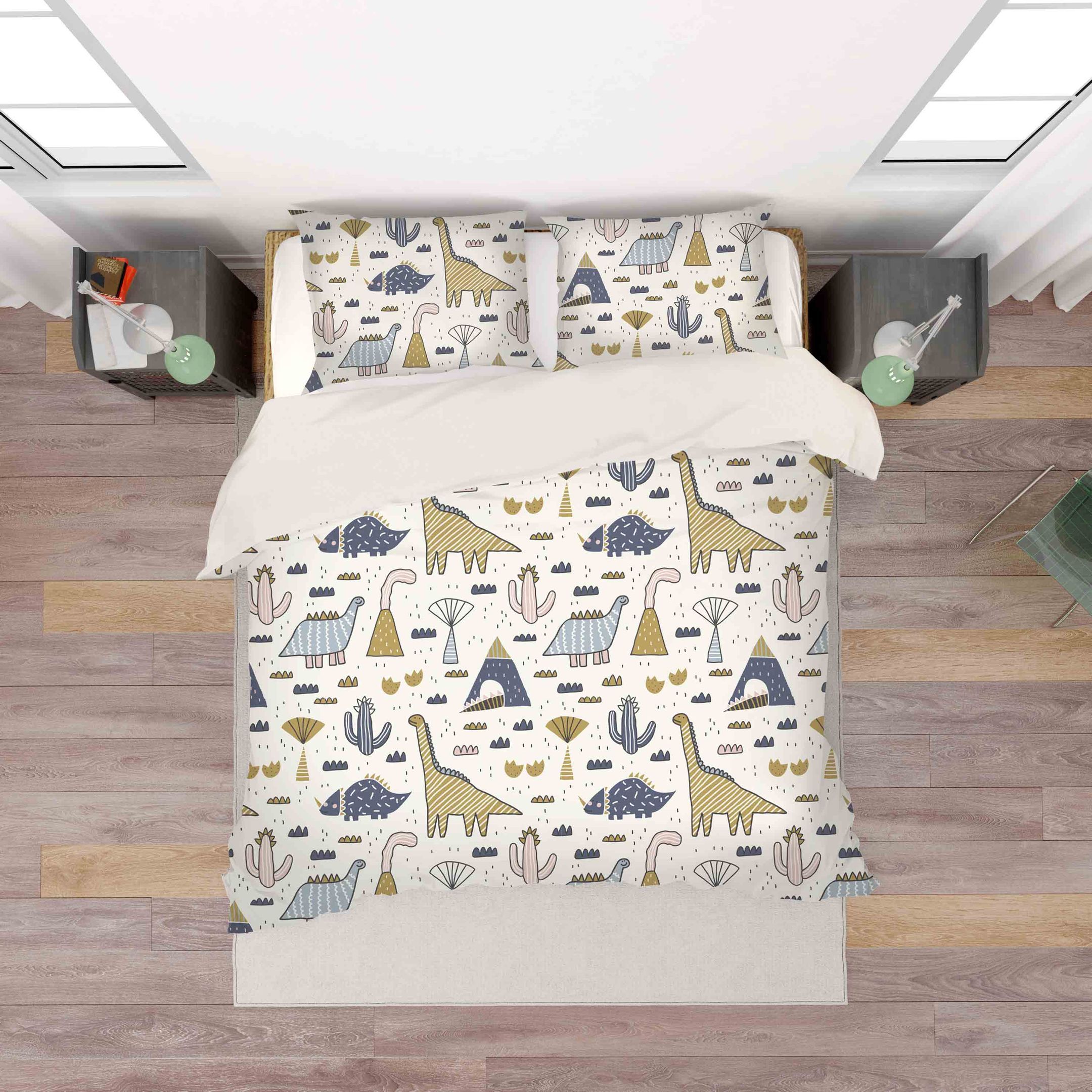 3D Color Cartoon Dinosaurs Bedding Set Bedroom Decor 3d color cartoon dinosaurs bedding set bedroom decor 1889