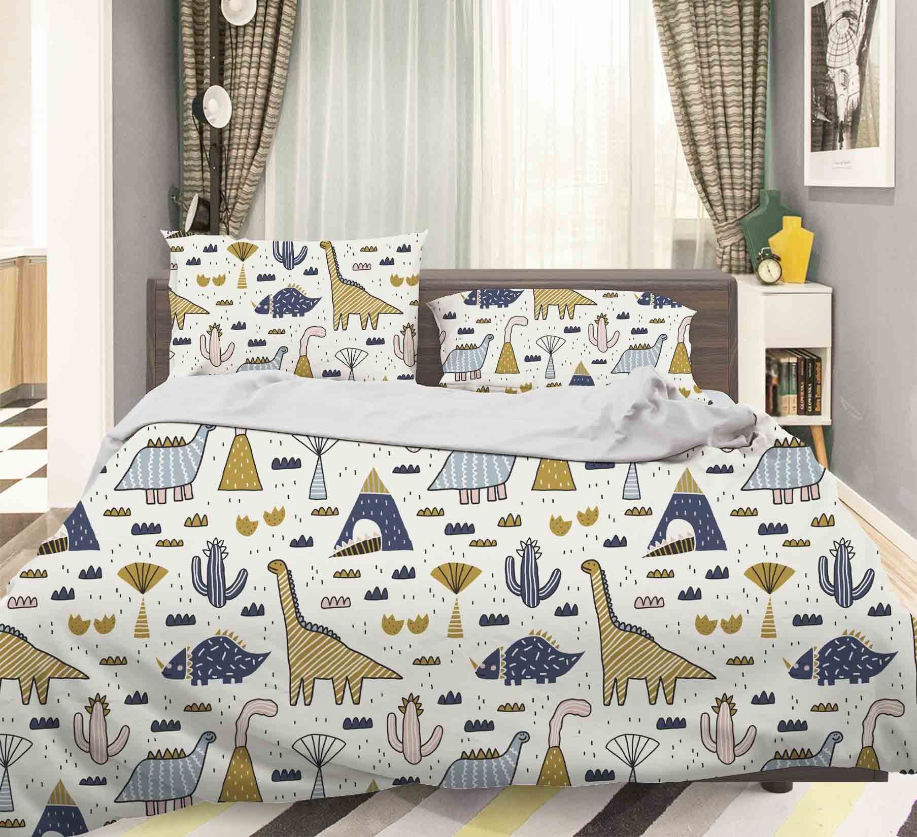 3D Color Cartoon Dinosaurs Bedding Set Bedroom Decor 3d color cartoon dinosaurs bedding set bedroom decor 3230