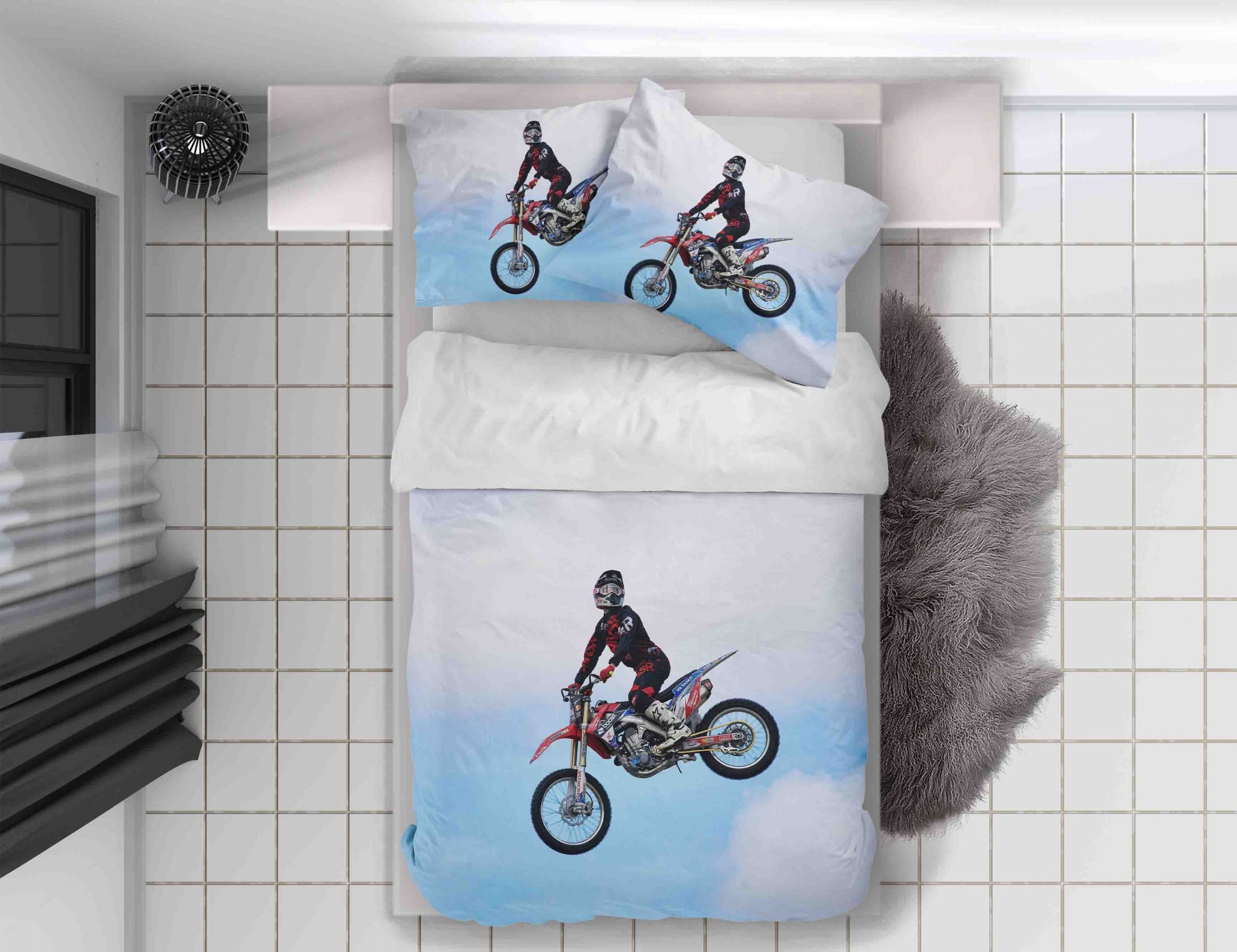 3d dirt bike blue sky bedding set bedroom decor 2488 scaled