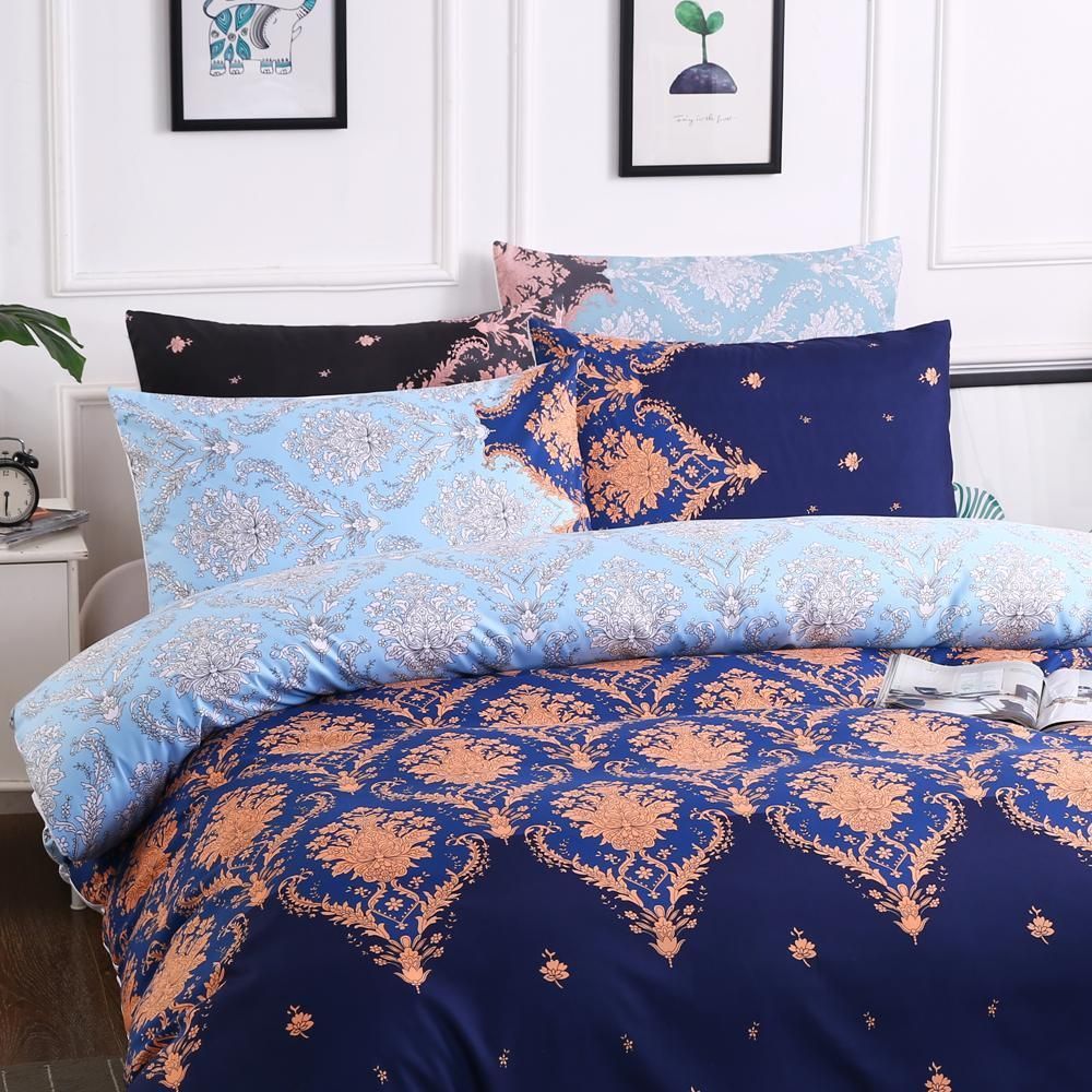 3D European Style Navy Bedding Set Bedroom Decor 3d european style navy bedding set bedroom decor 6390
