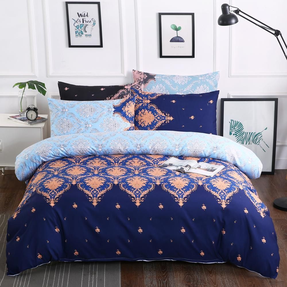 3D European Style Navy Bedding Set Bedroom Decor 3d european style navy bedding set bedroom decor 7237