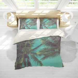 3d green coconut tree bedding set bedroom decor 5725