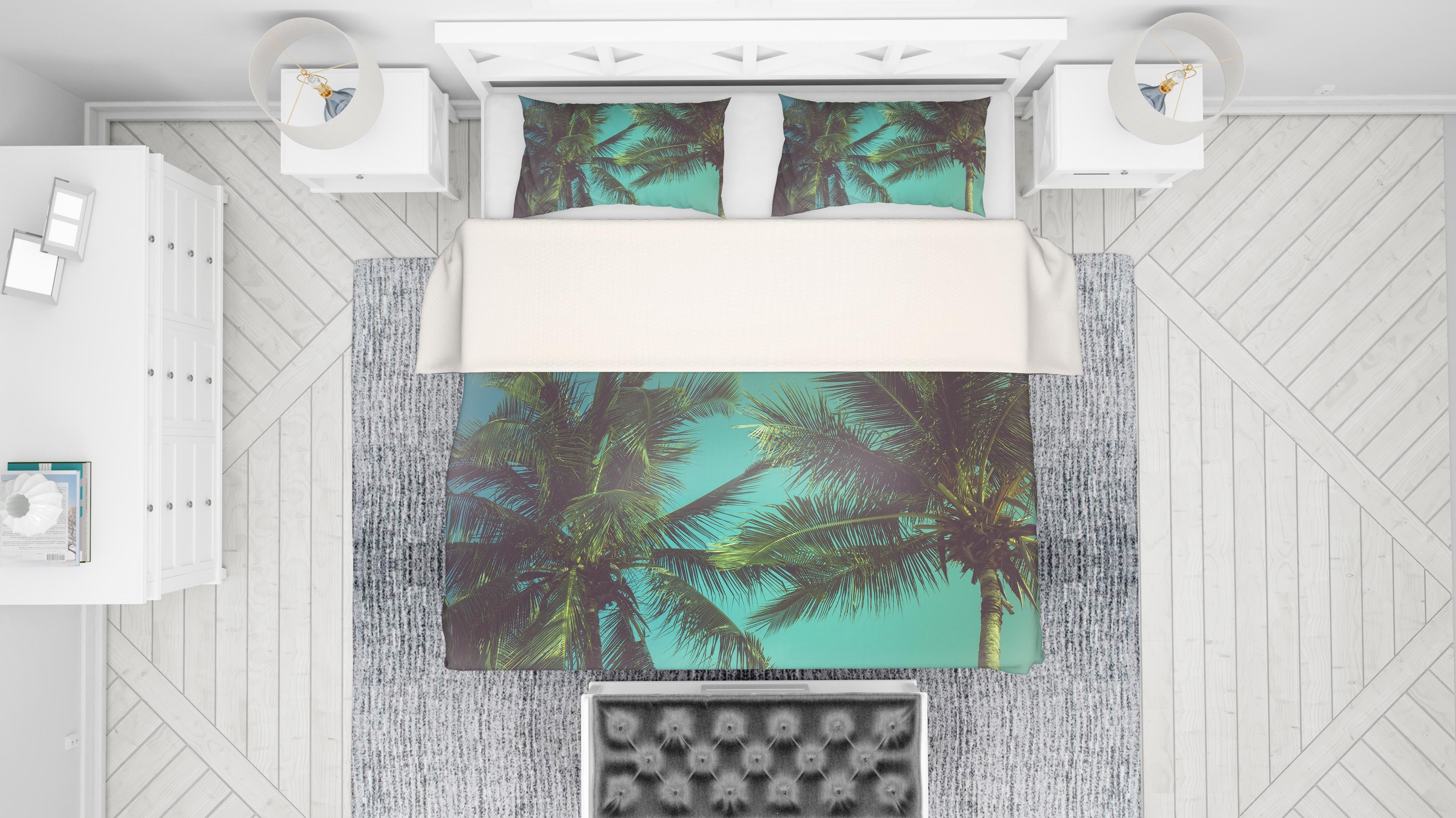 3d green coconut tree bedding set bedroom decor 6602 scaled