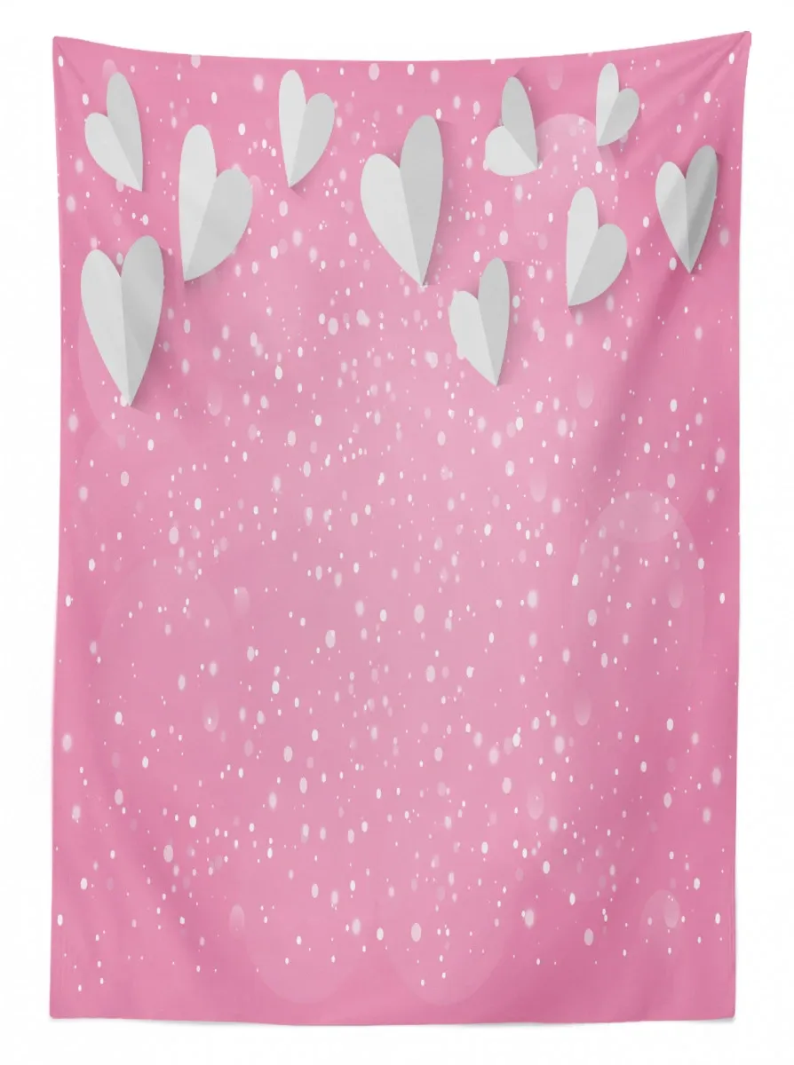 3d hearts wings 3d printed tablecloth table decor 3393