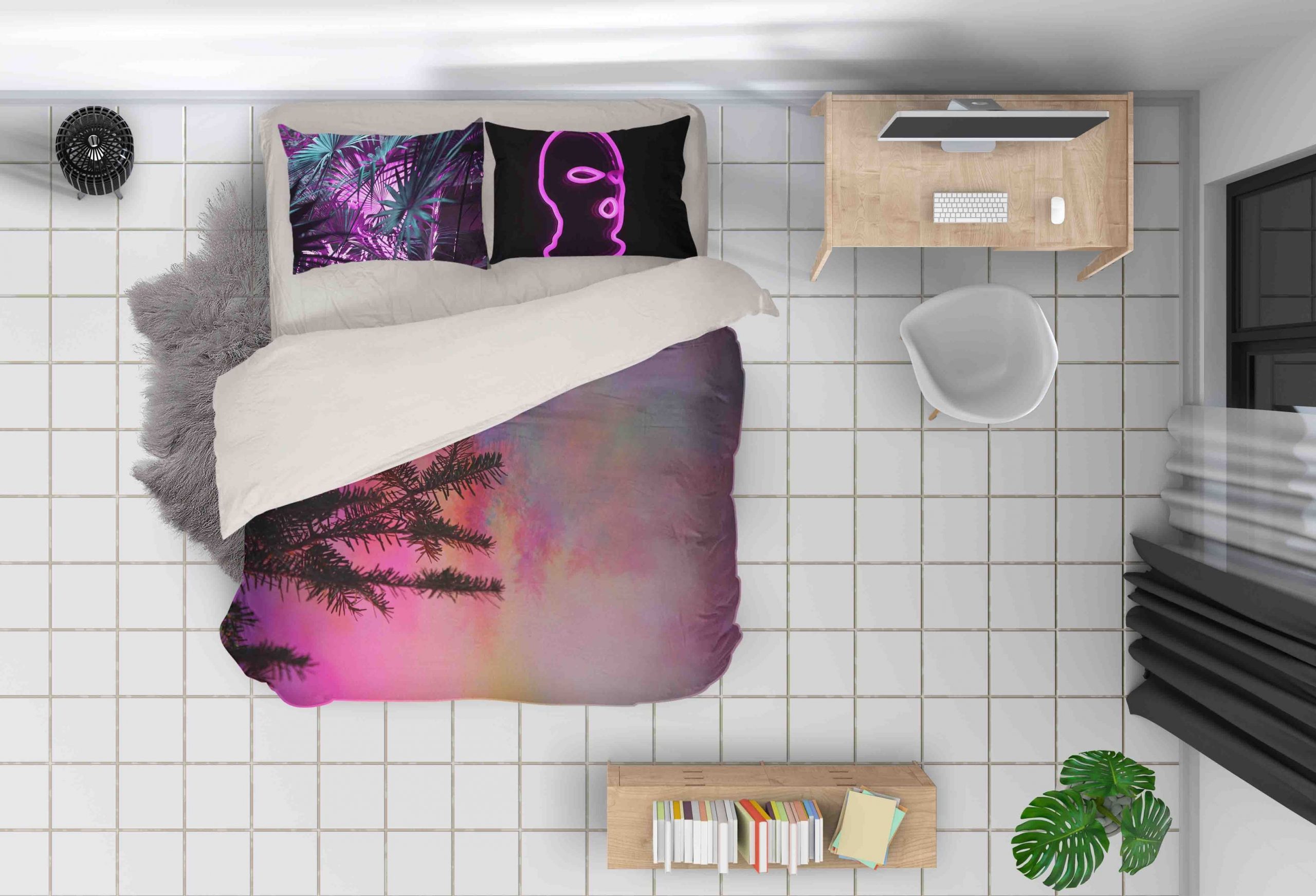 3D Purple Sky Tree Bedding Set Bedroom Decor 3d purple sky tree bedding set bedroom decor 5935 scaled
