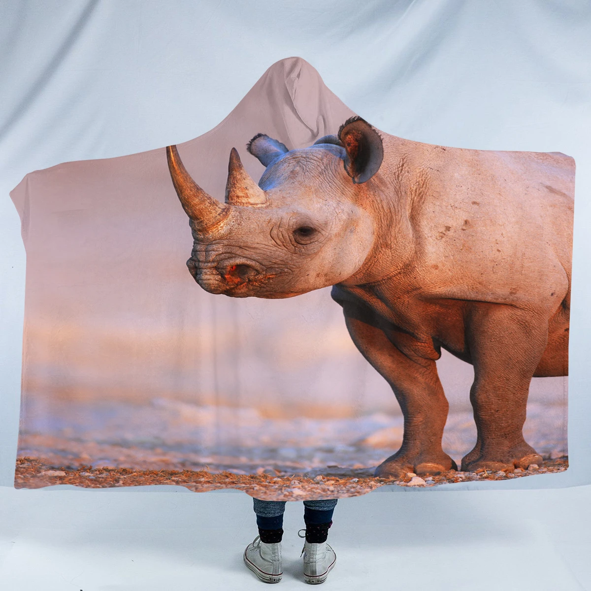 3D Rhino SW1634 Hooded Blanket Cloak Blanket 3d rhino sw1634 hooded blanket cloak blanket 4120