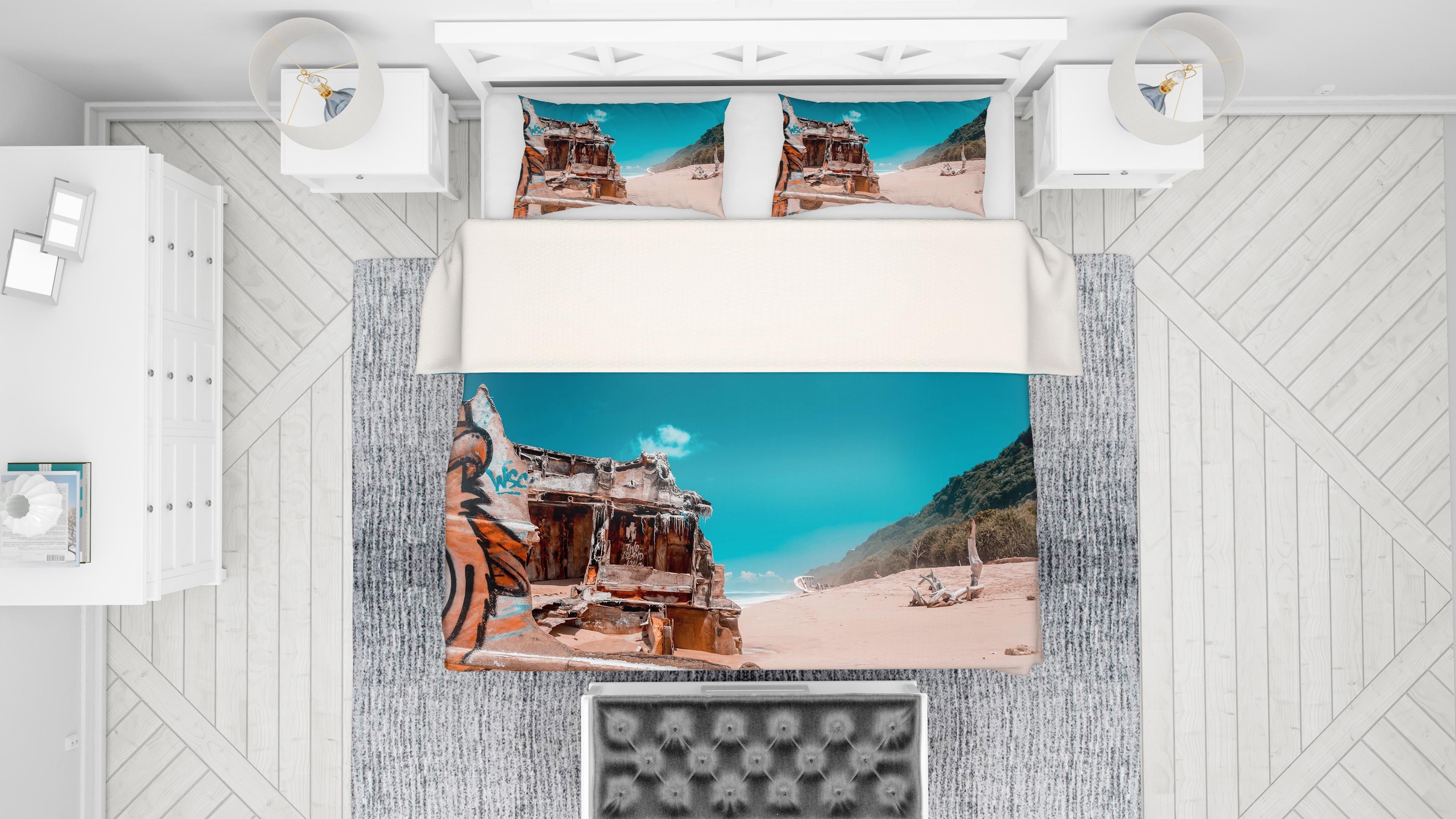 3d ruins sea beach forest bedding set bedroom decor 5537 scaled