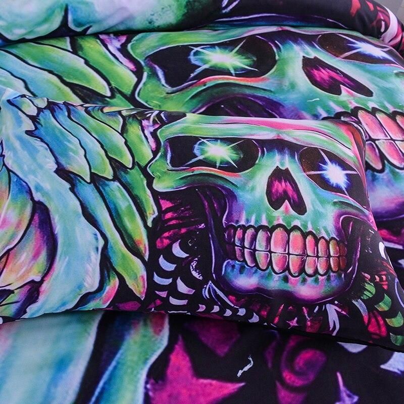 3d skull snake tail printed bedding set bedroom decor 2088