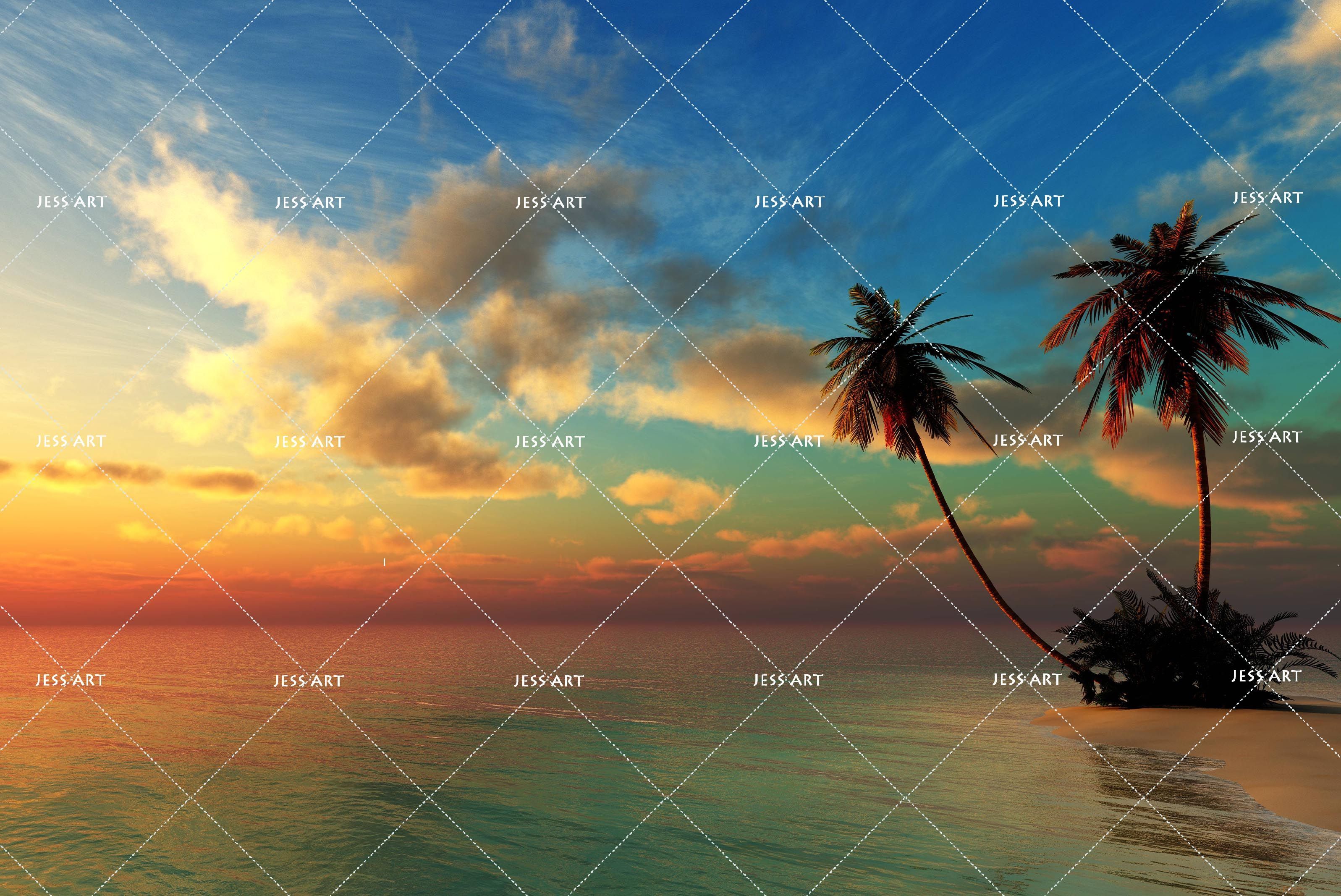 3d sky sea coconut tree bedding set bedroom decor 2891 scaled
