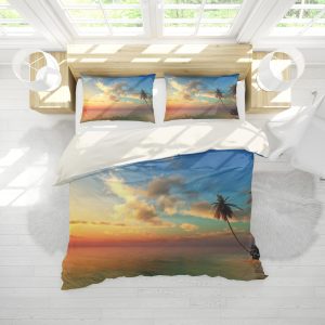 3d sky sea coconut tree bedding set bedroom decor 2964