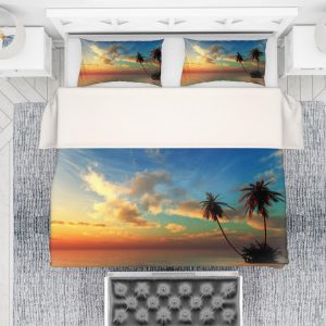 3d sky sea coconut tree bedding set bedroom decor 7436 scaled