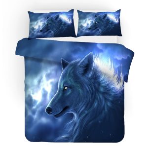 3d snow wolf comfortable bedding set bedroom decor 5160