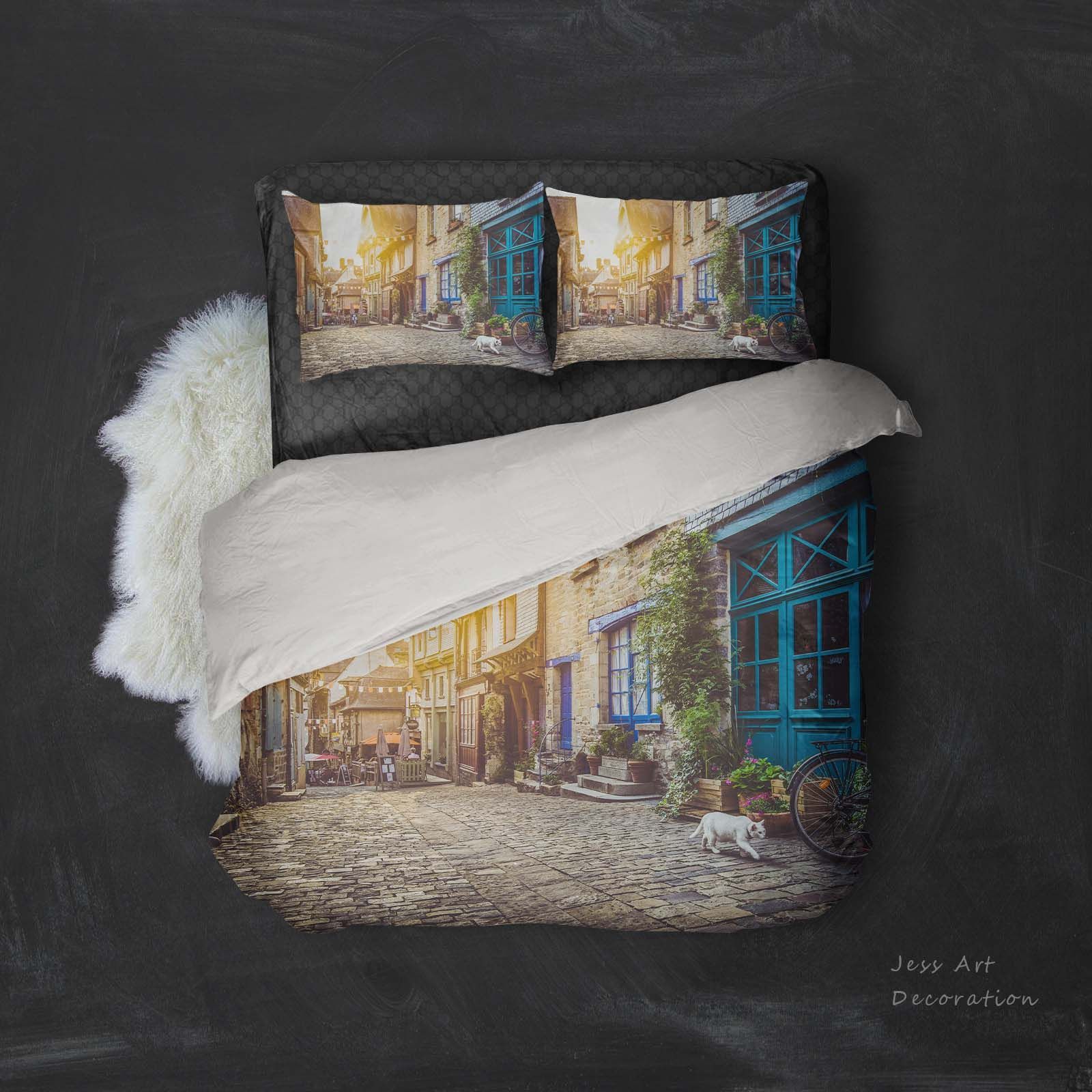 3d street morning bedding set bedroom decor 4877
