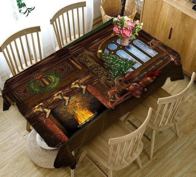3D Tablecloth Rectangular Exquisite Assorted Prints Home Textile Table Decor