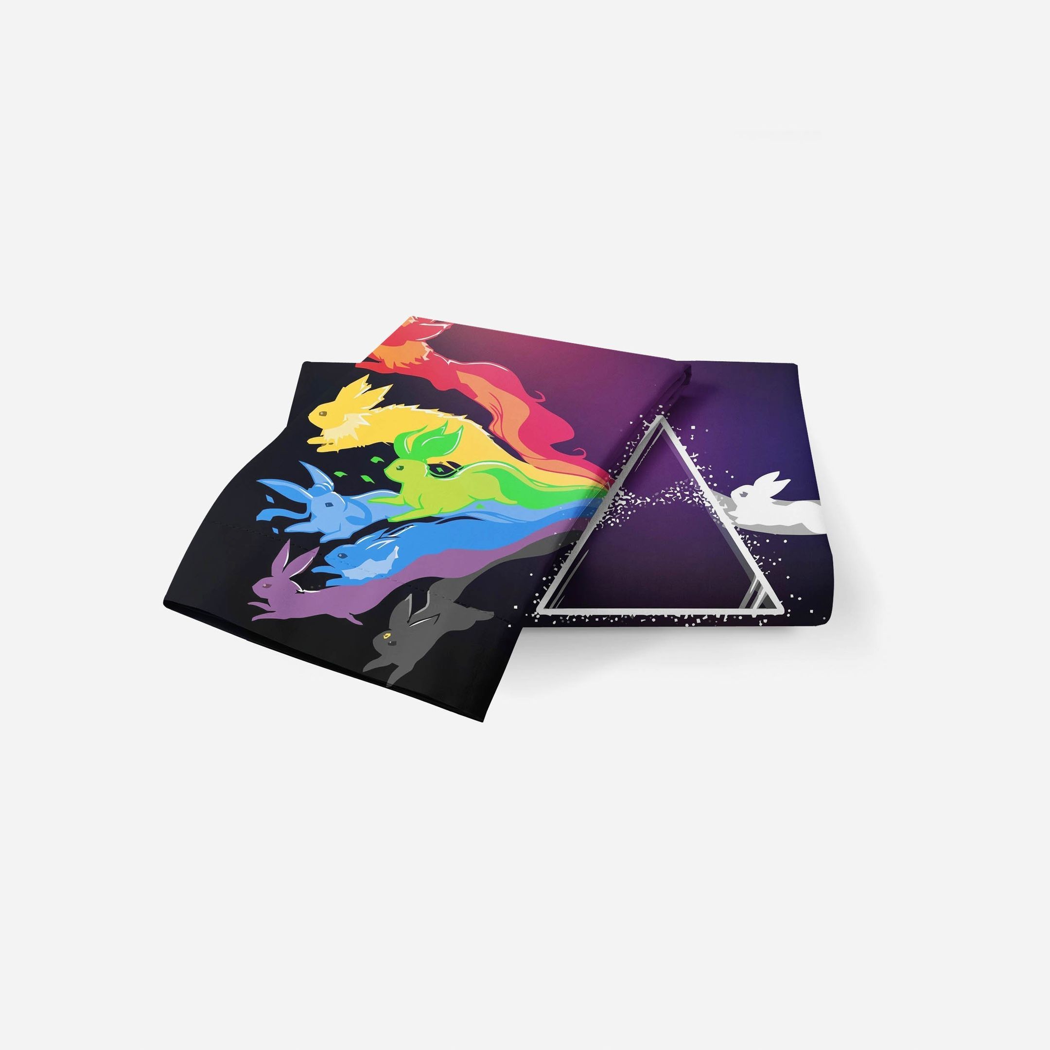 3d triangle rabbit rainbow bedding set bedroom decor 1525