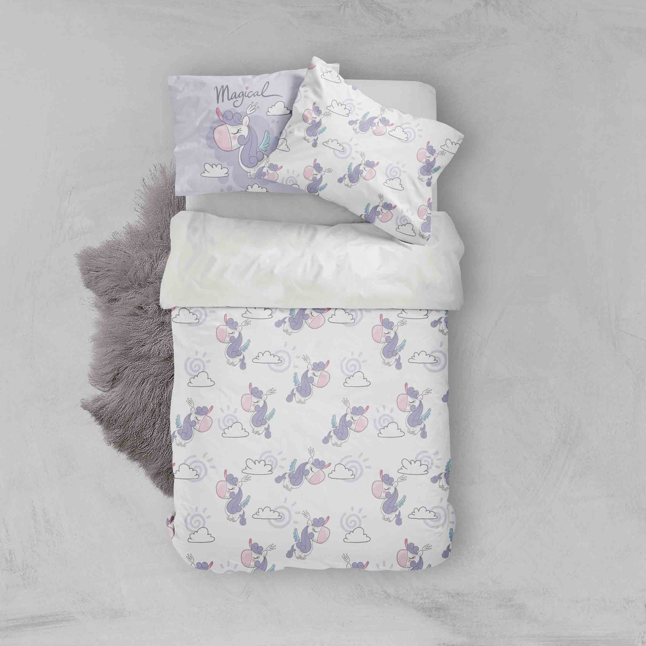 3d unicorn purple bedding set bedroom decor 5465