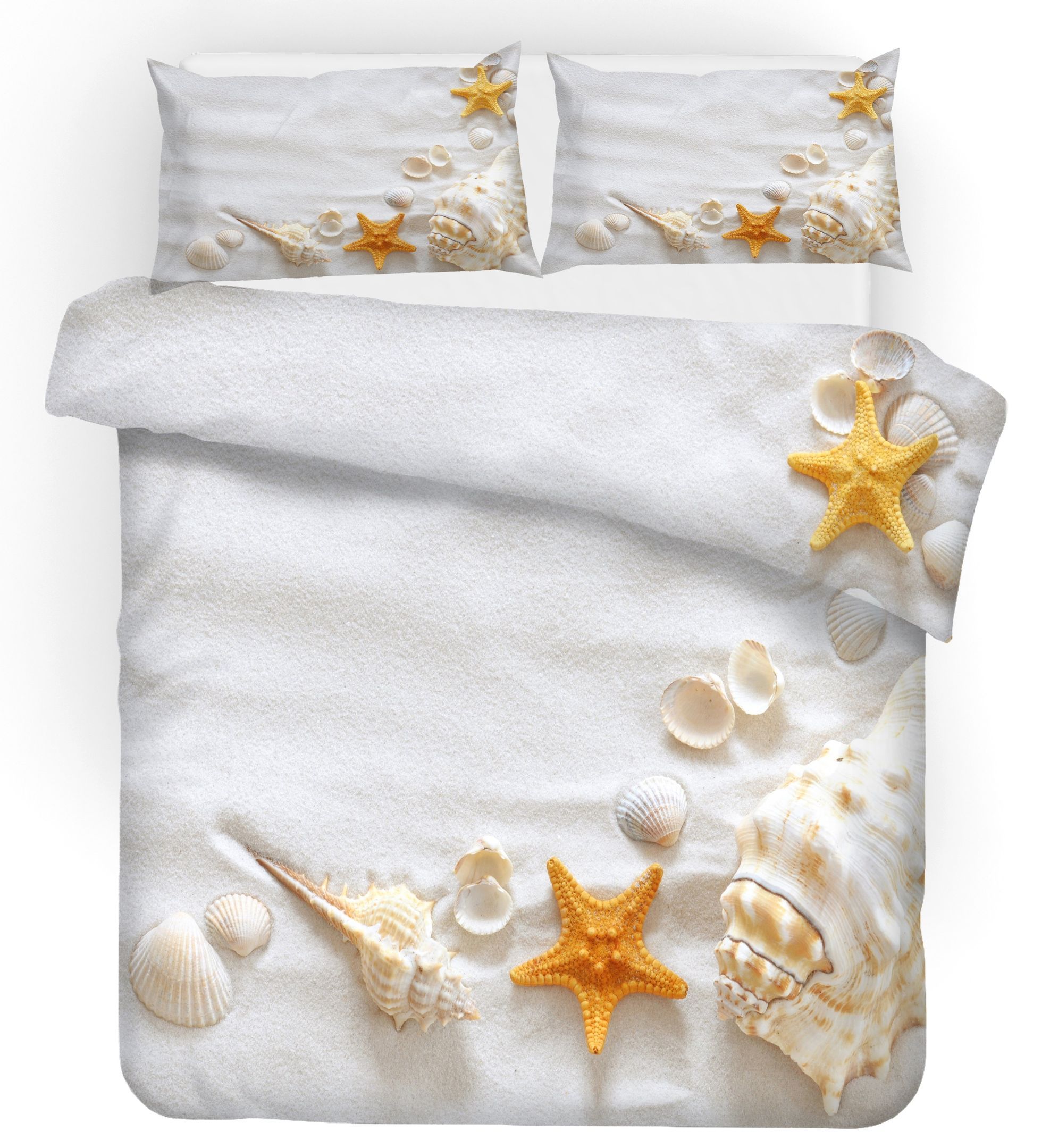 3d white beach conch starfish shell bedding set bedroom decor 5812