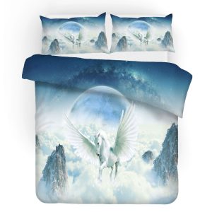 3D White Myth Horse Bedding Set Bedroom Decor 2 3d white myth horse bedding set bedroom decor 2998
