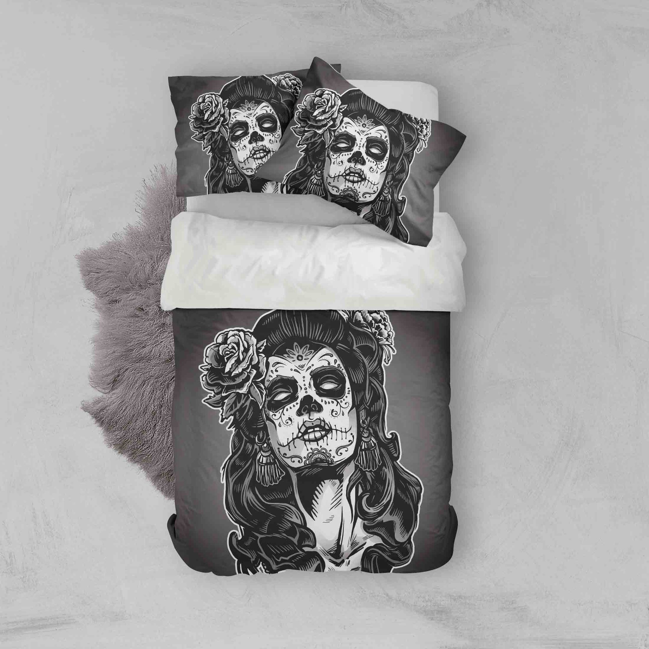 3d woman skeleton bedding set bedroom decor 8833