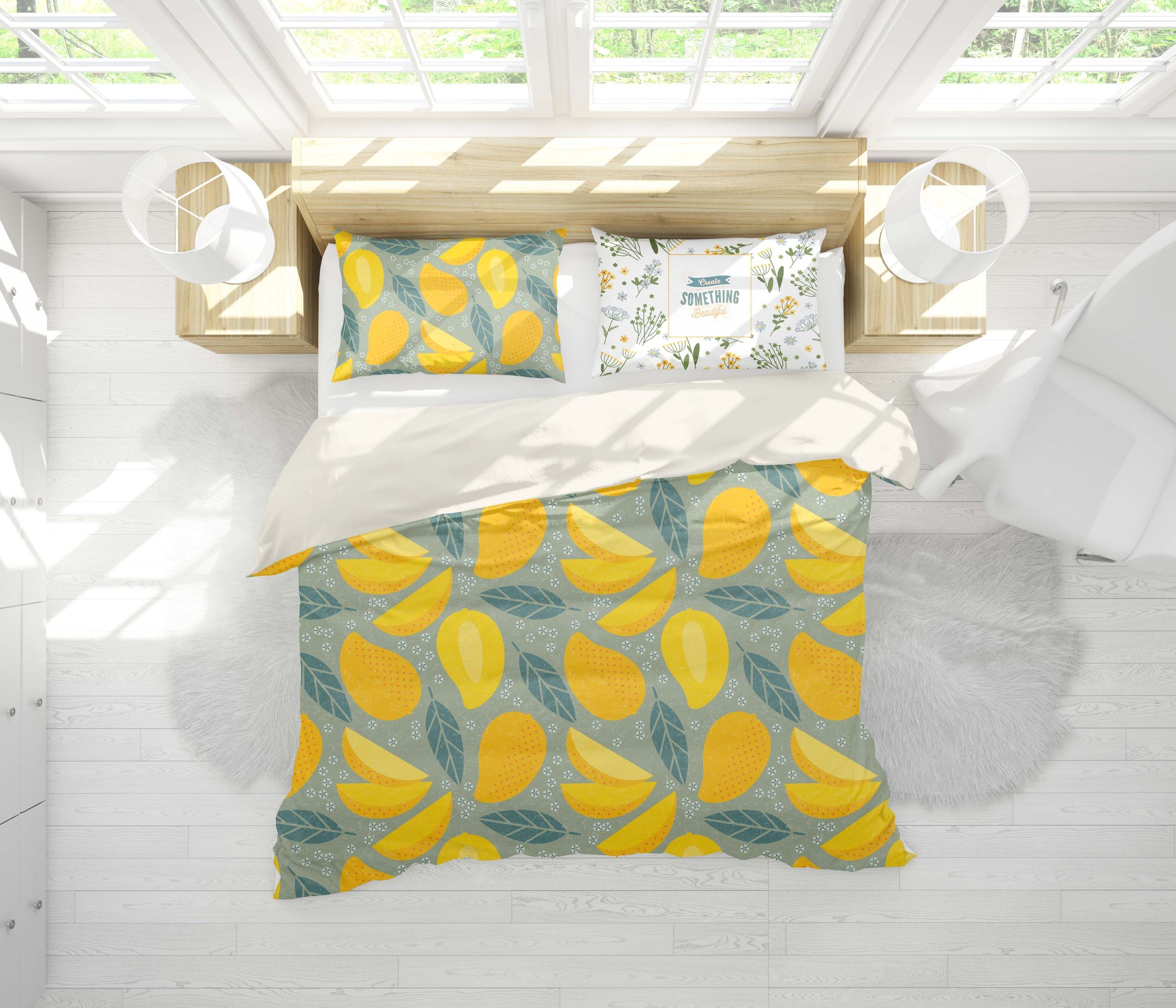 3D Yellow Mango Bedding Set Bedroom Decor 3d yellow mango bedding set bedroom decor 4365