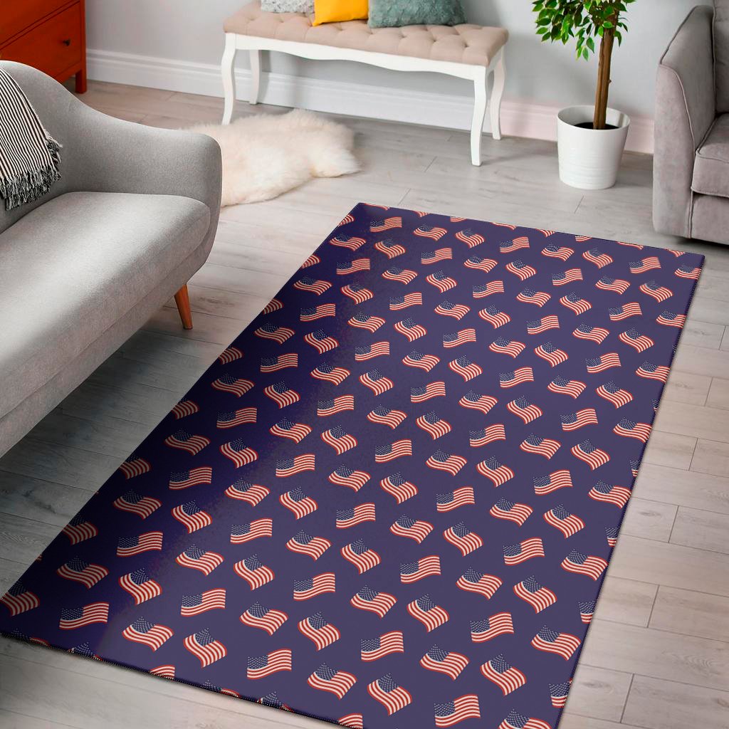 4th of july american flag pattern print area rug floor decor 2472