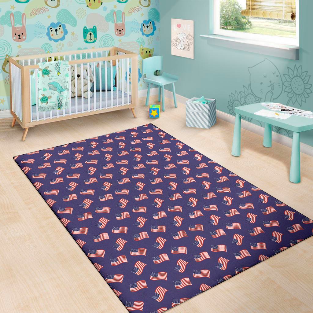 4th of july american flag pattern print area rug floor decor 6827