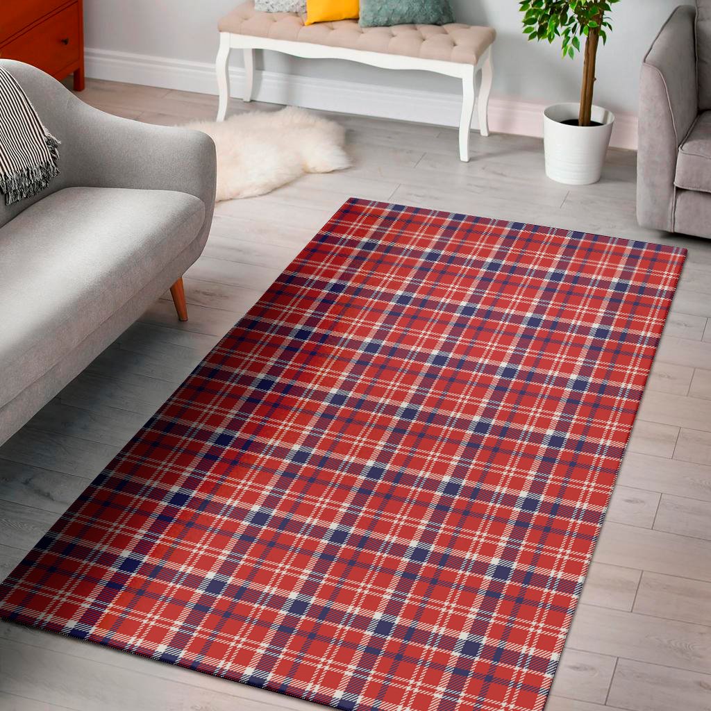 4th of july american plaid print area rug floor decor 3550