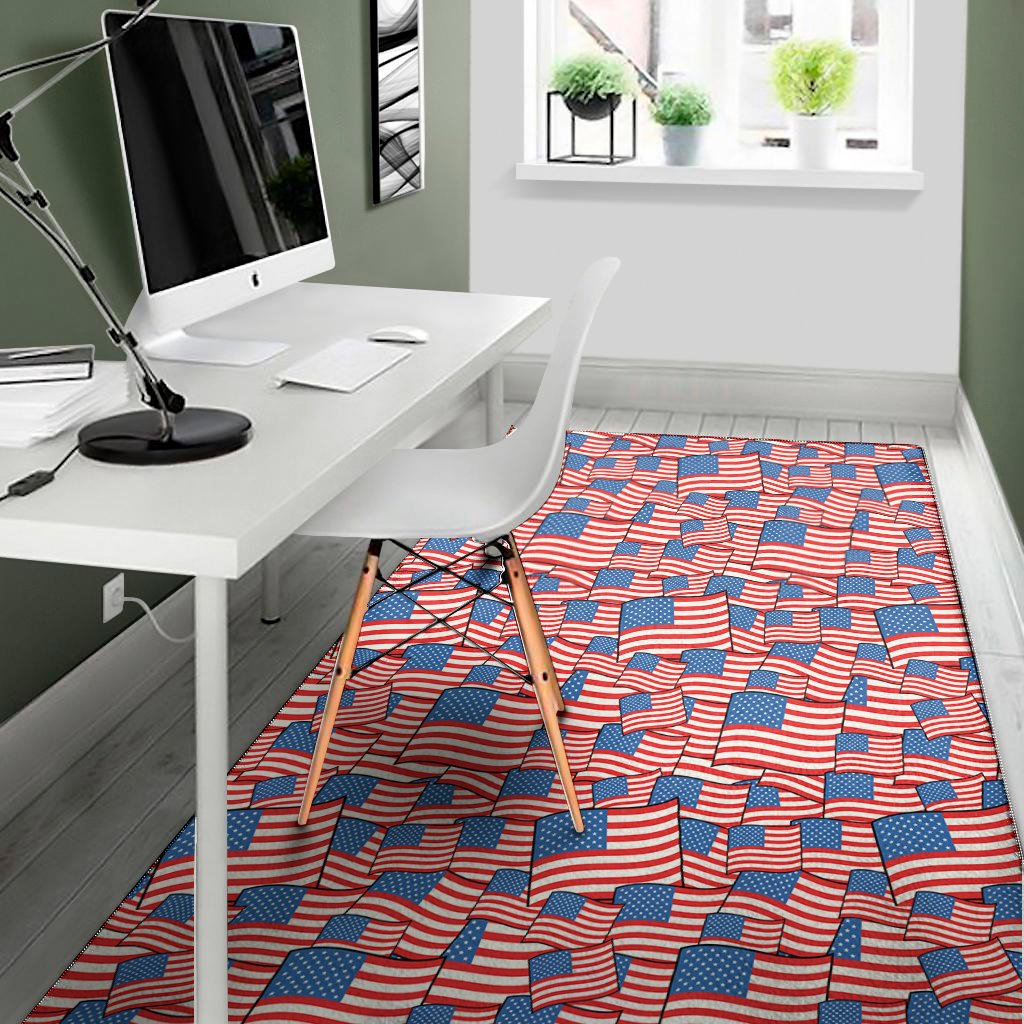 4th of july usa flag pattern print area rug floor decor 1640